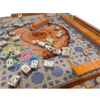 Jeu de Mahjong américain sur le thème de Pâques, tuiles à motifs œuf, lapin et carotte, nacré, jeu de Mahjong de voyage, cadeau pour collection de fêtes