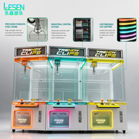 Machine à griffes transparente en métal, machine d'arcade commerciale à monnayeur à fort potentiel de revenus, machine à griffes à prix, thème personnalisé OEM ODM