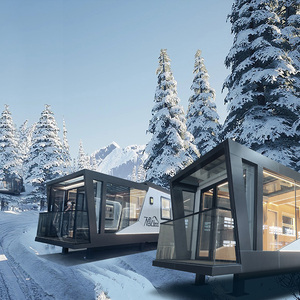 Glacier Tiny Houses Remolque Diseño moderno Edificio de jardín Casa pequeña al aire libre sobre ruedas Cabina de cápsula espacial - Product Image 2