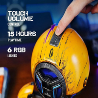 Gravastar Mecha BT Speaker G1 Pro, haut-parleur portable sans fil stéréo TWS RGB en alliage de zinc, design Scorpion lumineux, pour collection et cadeau