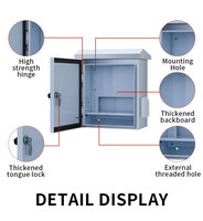 Caja CCTV para exteriores de acero inoxidable, carcasa de sistema de cámara de seguridad de Metal resistente a la intemperie para estacionamiento en carretera