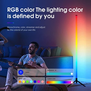 Rgbic góc đèn màu thay đổi với ứng dụng và điều khiển từ xa LED RGB tầng thường vụ đèn cho phòng khách trang trí nội thất - Product Image 3