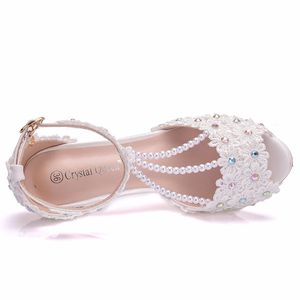 <span class=keywords><strong>Tacchi</strong></span> da donna <span class=keywords><strong>tacchi</strong></span> da sposa <span class=keywords><strong>bianchi</strong></span> per scarpe da sposa con pizzo fiore bianco per scarpe da sposa per sandali da sposa da sposa per donna - Product Image 4