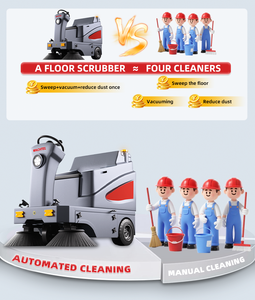 Eco Friendly Zero Emission Lithium Floor <strong>Sweeper</strong> Wear Resistant Main Brush Commercial Vacuum <strong>Sweeper</strong> for Exhibition Stadium - Product Image 3
