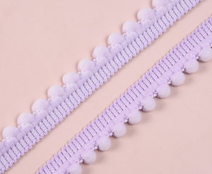 Larghezza 1.2 cm Non elastica <span class=keywords><strong>con</strong></span> bordo di denti piccoli Pom Pom <span class=keywords><strong>con</strong></span> rivestimento a sfera abito <span class=keywords><strong>con</strong></span> orlo pizzo per bagno doccia spugna accessori - Product Image 3