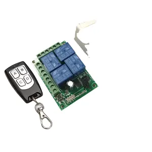Universal Wireless Remote Control Switch DC 12V 4CH relay Receiver Module With 4 channel RF Remote 433 Mhz Transmitter