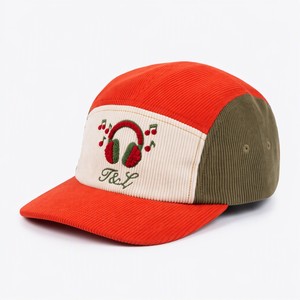 Custom Logo Chenille Patch 7 Panel Corduroy Nylon <b>Waterproof</b> <b>Cap</b> Flat Brim Vintage Wholesale OEM Supplier Factory - Product Image 1