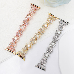 Correa de Lujo con Eslabones Retorcidos de Cristal para <span class=keywords><strong>Apple</strong></span> <span class=keywords><strong>Watch</strong></span> S9 y Ultra - Elegante Correa de Pulsera con Diamantes - Product Image 2