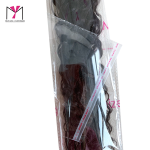 MUYANG CUSTOMIZE Clear Opp <b>Bag</b> For Hair Extensions Printed Logo Heat <b>Seal</b> Packaging - Product Image 6