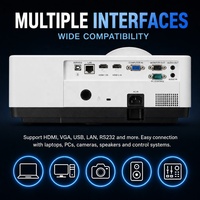 Projecteur laser 3LCD 6000 lumens WUXGA à courte focale 0.44:1, solution de projection multiple pour un affichage grand écran immersif