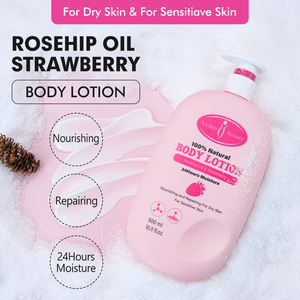 Loción Corporal de Rosa Mosqueta 100% Natural con Fresa, Nutritiva y Reparadora para Piel Seca, Loción Corporal Blanqueadora Perfecta 24h - Product Image 3