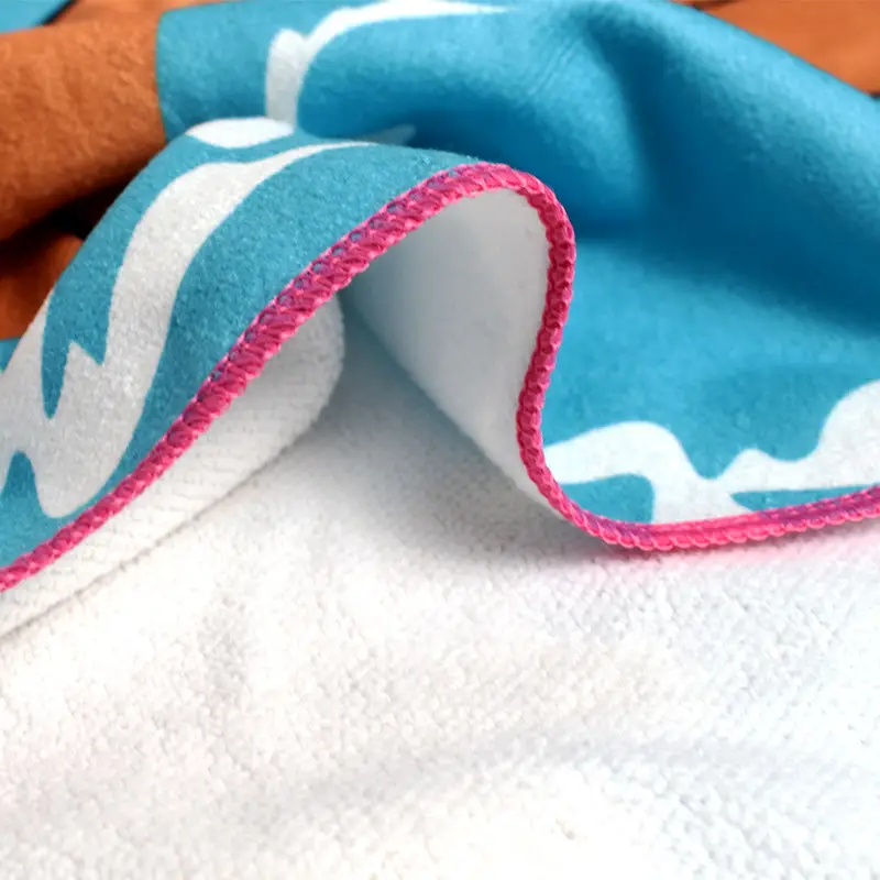 Children Hooded Poncho Swim Beach Towel Girls/Boys Custom 75x75 Poncho Towel