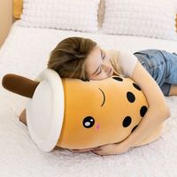 Meilleur ami mignon peluche peluche bulle thé peluche oreiller lait thé tasse oreiller nourriture peluche douce Kawaii étreinte peluche