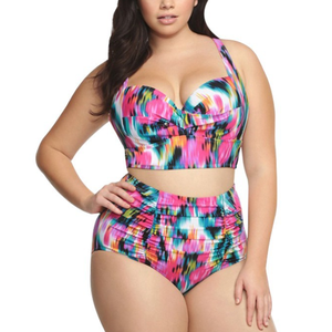 Nouveau chaud surdimensionné imprimé taille haute coupe Sexy Bikini été plage <span class=keywords><strong>maillot</strong></span> <span class=keywords><strong>de</strong></span> <span class=keywords><strong>bain</strong></span> une pièce pour les femmes - Product Image 3