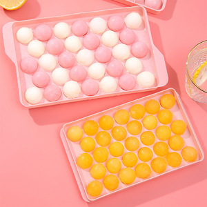 Molde para cubitos de hielo redondo de 33 agujeros con tapa para uso en fiestas en casa - Product Image 2