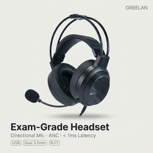 Casque pour test de parole IELTS <span class=keywords><strong>TOEFL</strong></span>, microphone unidirectionnel professionnel, suppression du bruit, écouteurs pour l'éducation <span class=keywords><strong>en</strong></span> <span class=keywords><strong>ligne</strong></span> et les examens - Product Image 6