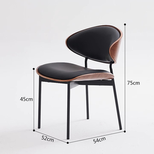 Prix de gros d'usine <span class=keywords><strong>Restaurant</strong></span> Chaises De Luxe Cafés Designer De Mode En Bois Moderne Noir À Manger Chaises - Product Image 3