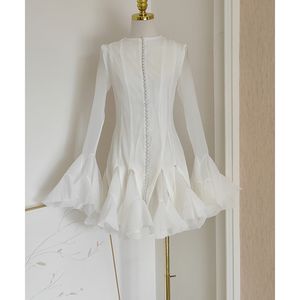 Váy cổ tròn thanh lịch cho nữ mùa xuân mới của phụ nữ mỏng bất thường váy ngắn - Product Image 6