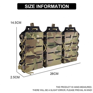 Gilet tactique léger Sinairsoft en promotion, triple pochette pour chargeurs 5.56/7.62 en nylon et polyester pour activités de plein air - Product Image 2