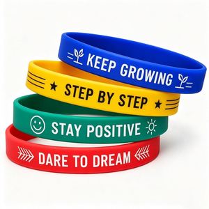 Bracelets promotionnels d'entreprise pour événements, cadeaux d'affaires, bracelets vierges en caoutchouc et silicone avec boucle, personnalisables avec logo - Product Image 1