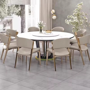 Ensemble <span class=keywords><strong>de</strong></span> <span class=keywords><strong>6</strong></span> <span class=keywords><strong>chaises</strong></span> <span class=keywords><strong>de</strong></span> salle à manger JP Luxury <span class=keywords><strong>en</strong></span> velours capitonné et cuir, design moderne avec pieds <span class=keywords><strong>en</strong></span> acier inoxydable - Product Image 6