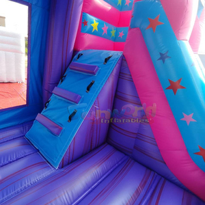 Fêtes et événements en plein air, château gonflable commercial en forme d'unicorn avec toboggan - Product Image 4