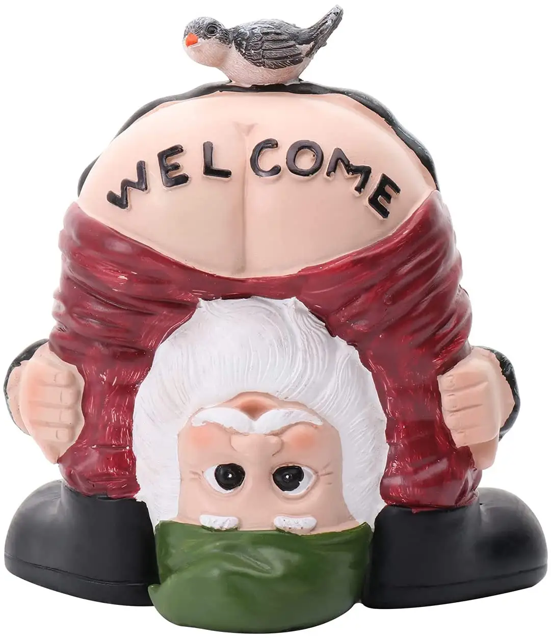 Welcome Bare Buttock Gnome Figurine Polyresin Statue Outdoor Decoration