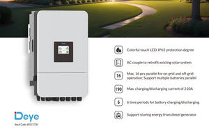 อินเวอร์เตอร์ไฮบริด Deye SUN-8K-SG05LP1-EU-SM2 8KW แบบเฟสเดียว พร้อมแบตเตอรี่ 48V/51.2V มีสินค้าในสต็อก - Product Image 3