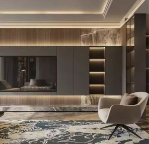 Meubles de salon modernes de luxe, support TV en bois, design moderne, meuble TV en bois, dernier design - Product Image 2