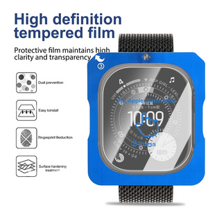 Kit d'installation facile, cadre en verre trempé, <span class=keywords><strong>protection</strong></span> d'écran pour <span class=keywords><strong>Apple</strong></span> <span class=keywords><strong>Watch</strong></span> <span class=keywords><strong>Ultra</strong></span> 49 mm, film de <span class=keywords><strong>protection</strong></span> pour Iwatch <span class=keywords><strong>Ultra</strong></span> 3 2 1 - Product Image 1