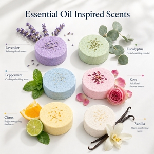 Tablettes de <span class=keywords><strong>douche</strong></span> effervescentes à marque privée, aromathérapie aux huiles essentielles, <span class=keywords><strong>pour</strong></span> soins parfumés en spa - Product Image 2
