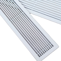 Grille de ventilation rectangulaire à double couche avec persiennes, pour montage au plafond, pour la circulation d'air en CVC, idéale pour bureaux, hôtels et centres commerciaux