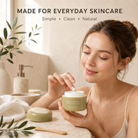 Pot de crème cosmétique vert olive personnalisé de luxe avec logo |   Emballage de soins de la peau de qualité supérieure OEM ODM pour les marques de beauté
