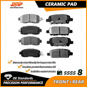 JXAP Nouveau kit de plaquettes de frein en céramique <span class=keywords><strong>avant</strong></span>/arrière 8 pièces pour Altima 2013-2023 Ajustement direct Durée de vie 30 % plus longue D1650/D905 - Product Image 1