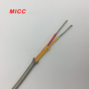 Micc k loại sợi thủy tinh cách nhiệt sợi thủy tinh vỏ bọc SSB cặp nhiệt điện mở rộng dây 20AWG bị mắc kẹt 2*7/0.3mm - Product Image 1