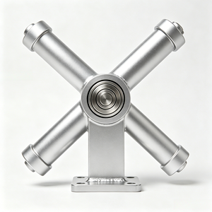 4-Way Rotating Conveyor <b>Guide</b> Wheel Bracket CNC Machined Aluminum Alloy with Bearing - Product Image 1