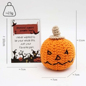 IStapromo Gifts Poupée squelette d'Halloween au crochet fait main, mini figurine noire à capuche, joli ornement de fête, cadeau décoratif - Product Image 2