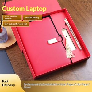A5 Faux Leather Dowling Paper Magnetic Buckle Notebook Set Gift Box High Value Business Office Diary Wireless Perfect Gifts - Product Image 2