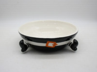 Plat à bonbons en céramique pour Halloween - Assiette à collation mignonne, bol de service pour gâteaux, vaisselle de fête fantaisie