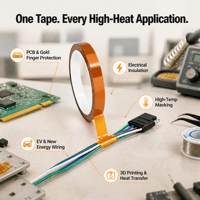 Film adhésif en polyimide PI simple face 33M, résistant à la chaleur, antistatique, isolant, pour la protection des circuits imprimés