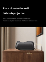 Projecteur laser JMGO O3 PRO à ultra courte focale, 2600 lumens ISO, projecteur 4K, Smart TV, mini projecteur intelligent pour le bureau et la maison