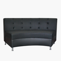 Canapé sectionnel demi-rond en cuir noir de qualité supérieure ensemble meubles canapés uniques à vendre