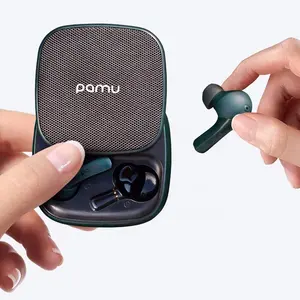 Pamu Earbud Plus True Wireless, Earbuds Olahraga dengan Mic Qualcomm QCC3020 APTX/Pengisian Daya Ponsel Anda Nirkabel