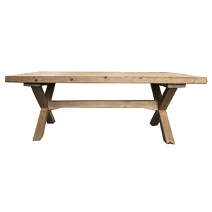 Bàn Ăn Bằng Gỗ Nguyên Miếng Phong Cách Mộc Mạc Kiểu Cổ - Product Image 1