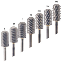Cylindrique grand baril fin de sécurité 3xc 4xc 5xc manucure carbure acrylique enlever le foret à ongles