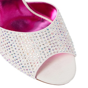Tendenza della moda di alta qualità Sexy lucido strass donne di lusso <span class=keywords><strong>tacchi</strong></span> da festa indossare <span class=keywords><strong>tacchi</strong></span> <span class=keywords><strong>alti</strong></span> Slip On Round Open Toe <span class=keywords><strong>tacchi</strong></span> a spillo muli - Product Image 2