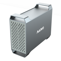 MAIWO 2 bahías RAID tipo C 3,5 "SATA HDD SSD carcasa de aluminio 3,5 HDD carcasa soporte con asa de acoplamiento