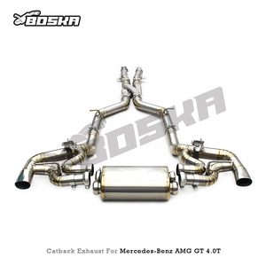 Boska OEM Valve Catback <b>Exhaust</b> Pipecedes-Benz AMG GT/GTS C190 4.0T 2014-2023 Titanium <b>Exhaust</b> System <b>Muffler</b> with z pipe - Product Image 6