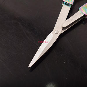 กรรไกรตกปลาบอซันสแตนเลสสตีลพับได้ด้ามจับสีสันสดใสเครื่องตัดสายแบบพกพาสำหรับอุปกรณ์ตกปลาน้ำจืด - Product Image 1