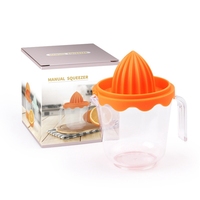 Presse-fruits manuel Portable en plastique, presse-citron orange agrumes avec bol
